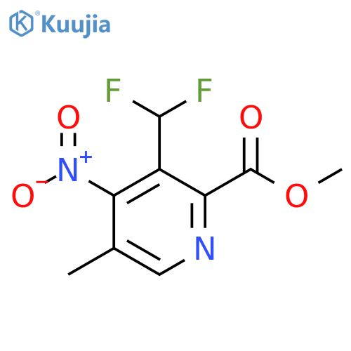 Methyl 3-(difluoromethyl)-5-methyl-4-nitropyridine-2-carboxylate structure