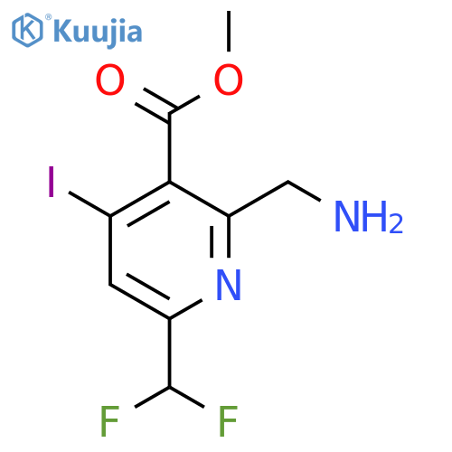 Methyl 2-(aminomethyl)-6-(difluoromethyl)-4-iodopyridine-3-carboxylate structure