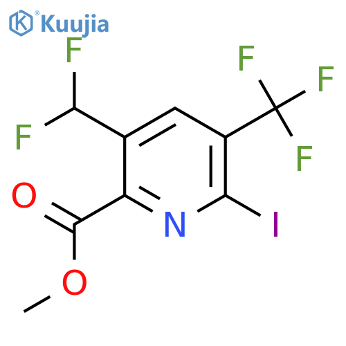 Methyl 5-(difluoromethyl)-2-iodo-3-(trifluoromethyl)pyridine-6-carboxylate structure
