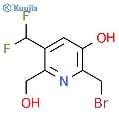 2-(Bromomethyl)-5-(difluoromethyl)-3-hydroxypyridine-6-methanol structure