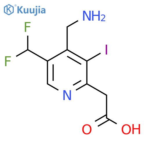 4-(Aminomethyl)-5-(difluoromethyl)-3-iodopyridine-2-acetic acid structure