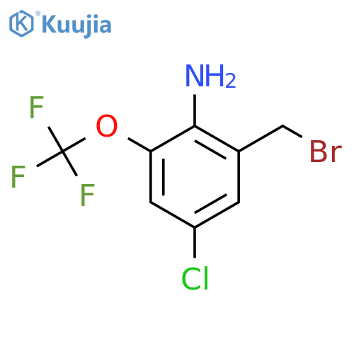 2-Amino-5-chloro-3-(trifluoromethoxy)benzyl bromide structure