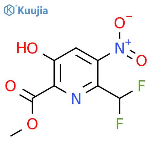 Methyl 2-(difluoromethyl)-5-hydroxy-3-nitropyridine-6-carboxylate structure