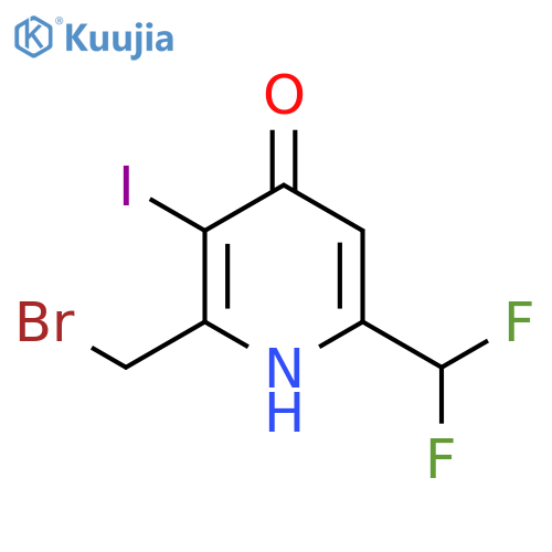 2-(Bromomethyl)-6-(difluoromethyl)-4-hydroxy-3-iodopyridine structure