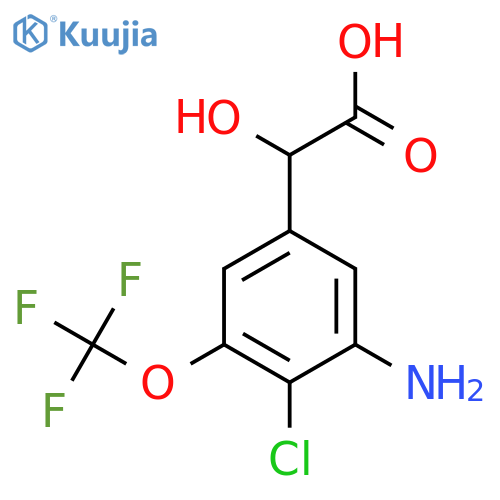 3-Amino-4-chloro-5-(trifluoromethoxy)mandelic acid structure