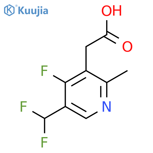 5-(Difluoromethyl)-4-fluoro-2-methylpyridine-3-acetic acid structure