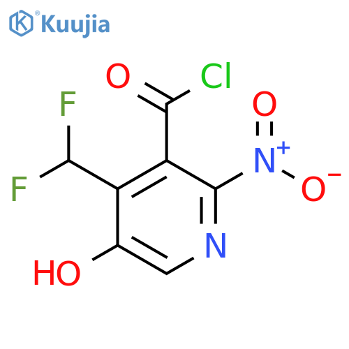 4-(Difluoromethyl)-5-hydroxy-2-nitropyridine-3-carbonyl chloride structure