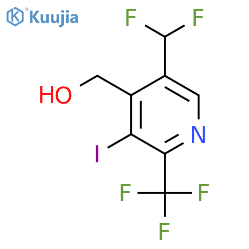 5-(Difluoromethyl)-3-iodo-2-(trifluoromethyl)pyridine-4-methanol structure