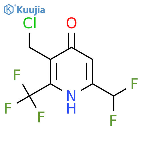 3-(Chloromethyl)-6-(difluoromethyl)-4-hydroxy-2-(trifluoromethyl)pyridine structure