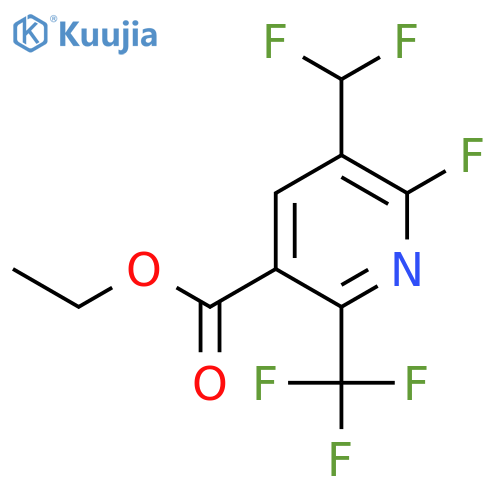 Ethyl 3-(difluoromethyl)-2-fluoro-6-(trifluoromethyl)pyridine-5-carboxylate structure