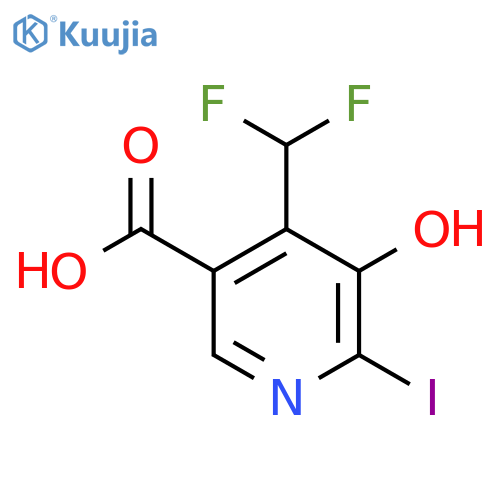 4-(Difluoromethyl)-3-hydroxy-2-iodopyridine-5-carboxylic acid structure