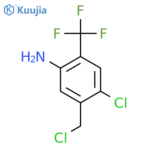 5-Amino-2-chloro-4-(trifluoromethyl)benzyl chloride structure
