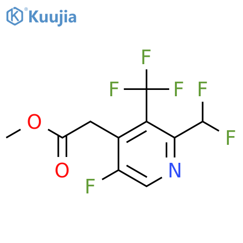 Methyl 2-(difluoromethyl)-5-fluoro-3-(trifluoromethyl)pyridine-4-acetate structure