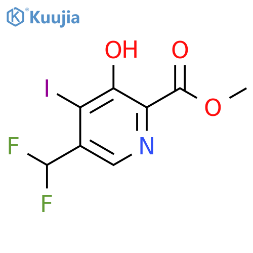 Methyl 5-(difluoromethyl)-3-hydroxy-4-iodopyridine-2-carboxylate structure