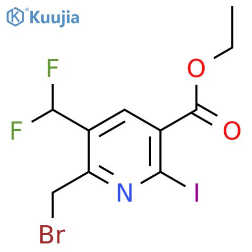 Ethyl 2-(bromomethyl)-3-(difluoromethyl)-6-iodopyridine-5-carboxylate structure