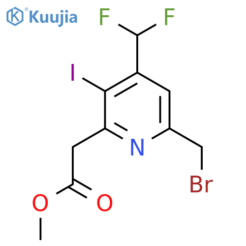Methyl 6-(bromomethyl)-4-(difluoromethyl)-3-iodopyridine-2-acetate structure