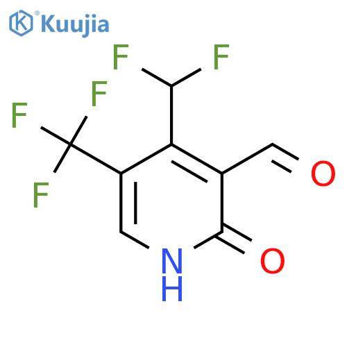 4-(Difluoromethyl)-2-hydroxy-5-(trifluoromethyl)pyridine-3-carboxaldehyde structure