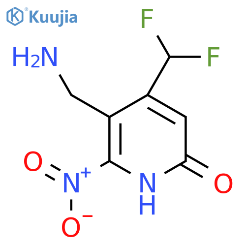 3-(Aminomethyl)-4-(difluoromethyl)-6-hydroxy-2-nitropyridine structure