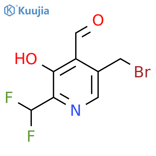 5-(Bromomethyl)-2-(difluoromethyl)-3-hydroxypyridine-4-carboxaldehyde structure