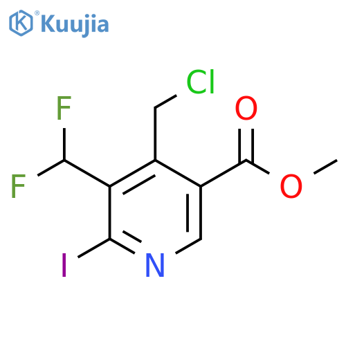 Methyl 4-(chloromethyl)-3-(difluoromethyl)-2-iodopyridine-5-carboxylate structure