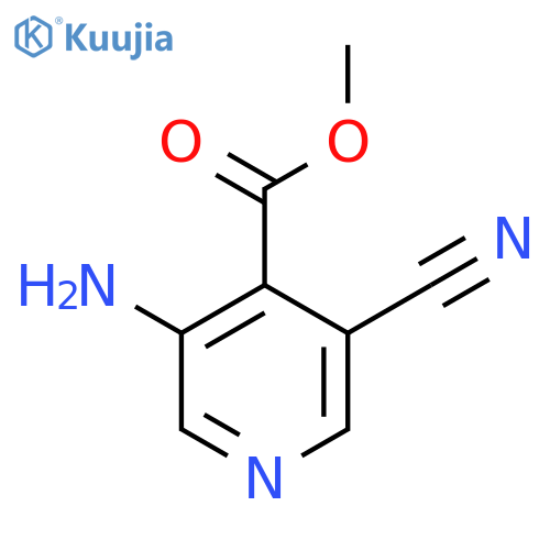 Methyl 3-amino-5-cyanoisonicotinate structure