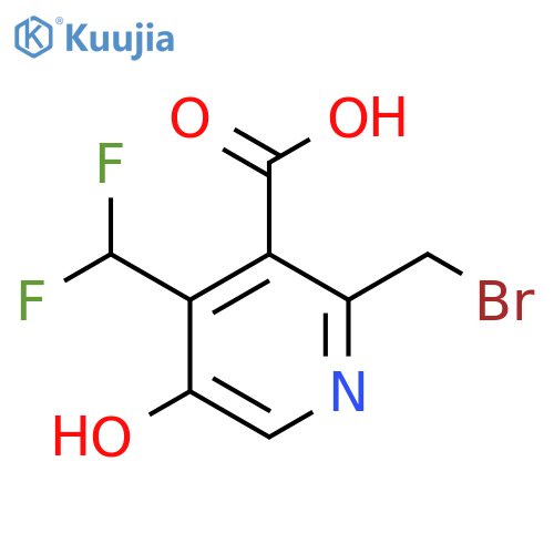 2-(Bromomethyl)-4-(difluoromethyl)-5-hydroxypyridine-3-carboxylic acid structure