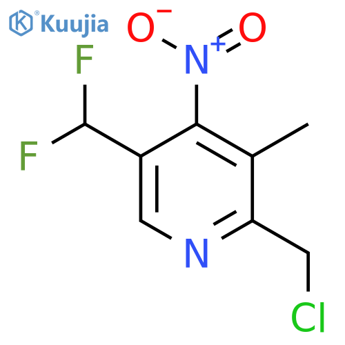 2-(Chloromethyl)-5-(difluoromethyl)-3-methyl-4-nitropyridine structure