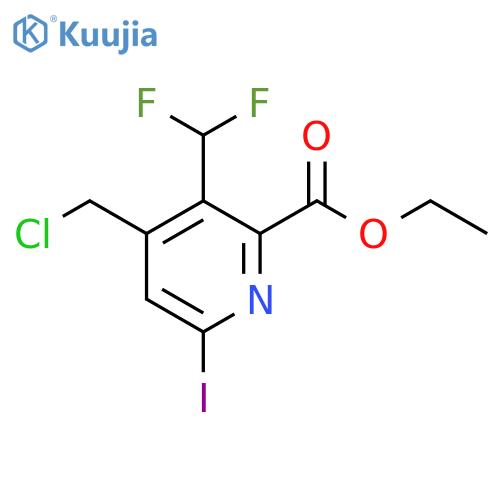 Ethyl 4-(chloromethyl)-3-(difluoromethyl)-6-iodopyridine-2-carboxylate structure