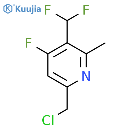 6-(Chloromethyl)-3-(difluoromethyl)-4-fluoro-2-methylpyridine structure
