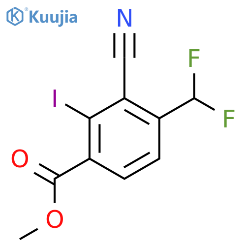 Methyl 3-cyano-4-difluoromethyl-2-iodobenzoate structure