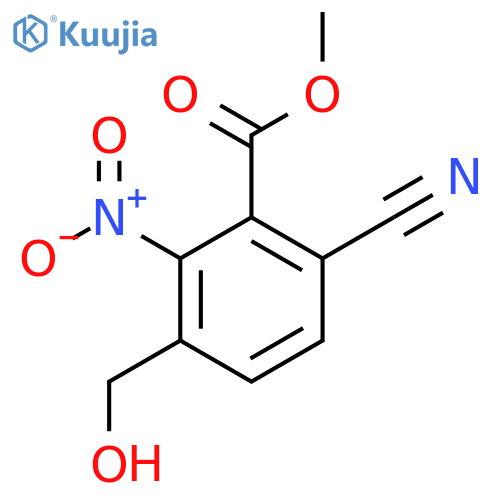 Methyl 6-cyano-3-hydroxymethyl-2-nitrobenzoate structure
