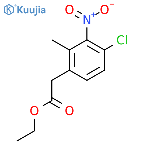 Ethyl 4-chloro-2-methyl-3-nitrophenylacetate structure