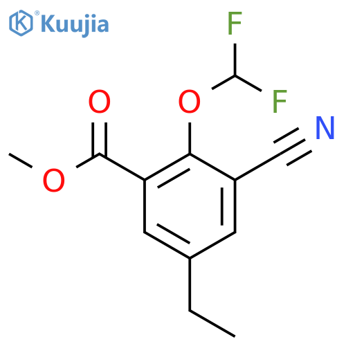 Methyl 3-cyano-2-difluoromethoxy-5-ethylbenzoate structure