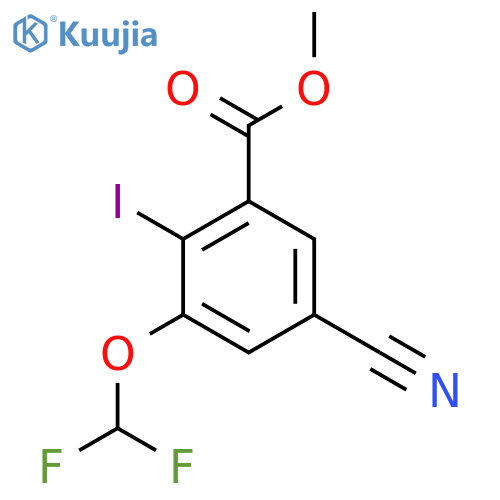 Methyl 5-cyano-3-difluoromethoxy-2-iodobenzoate structure