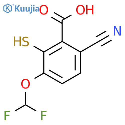 6-Cyano-3-difluoromethoxy-2-mercaptobenzoic acid structure