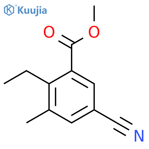 Methyl 5-cyano-2-ethyl-3-methylbenzoate structure