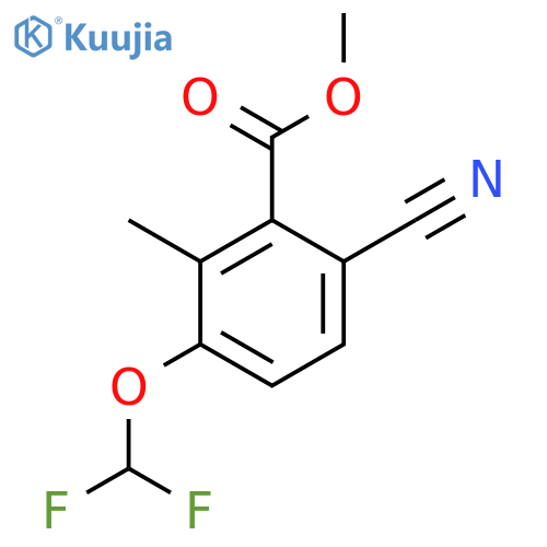 Methyl 6-cyano-3-difluoromethoxy-2-methylbenzoate structure