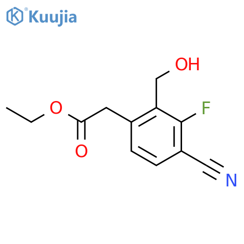 Ethyl 4-cyano-3-fluoro-2-(hydroxymethyl)phenylacetate structure