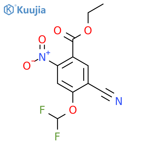 Ethyl 5-cyano-4-difluoromethoxy-2-nitrobenzoate structure