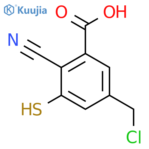 5-Chloromethyl-2-cyano-3-mercaptobenzoic acid structure