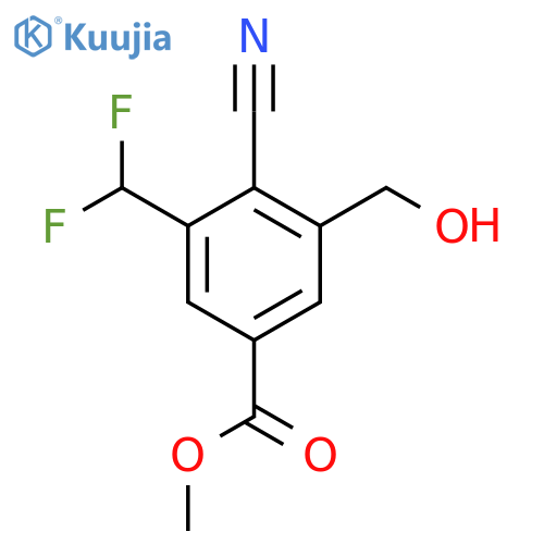 Methyl 4-cyano-3-difluoromethyl-5-(hydroxymethyl)benzoate structure