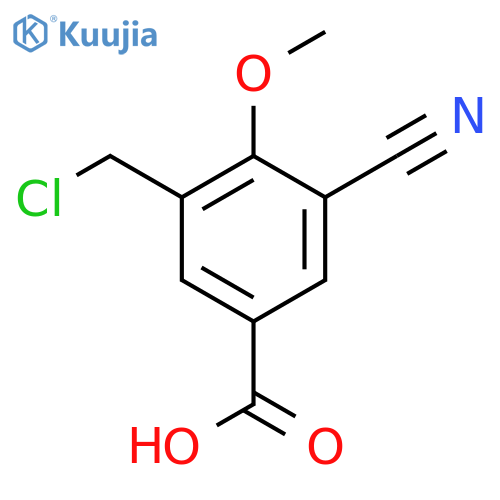 3-Chloromethyl-5-cyano-4-methoxybenzoic acid structure