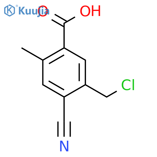 5-Chloromethyl-4-cyano-2-methylbenzoic acid structure