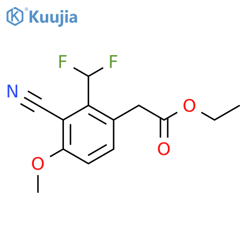 Ethyl 3-cyano-2-difluoromethyl-4-methoxyphenylacetate structure