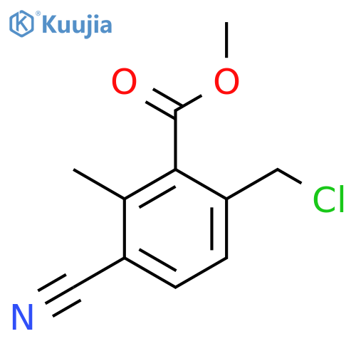 Methyl 6-chloromethyl-3-cyano-2-methylbenzoate structure