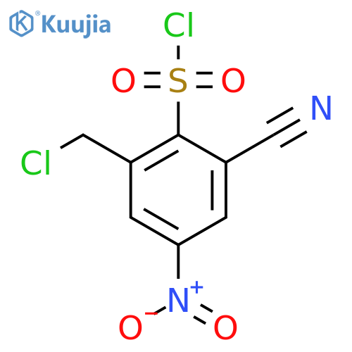 2-Chloromethyl-6-cyano-4-nitrobenzenesulfonyl chloride structure