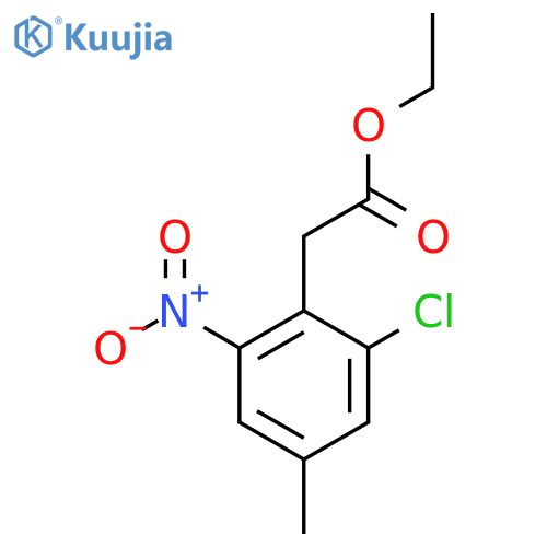 Ethyl 2-chloro-4-methyl-6-nitrophenylacetate structure