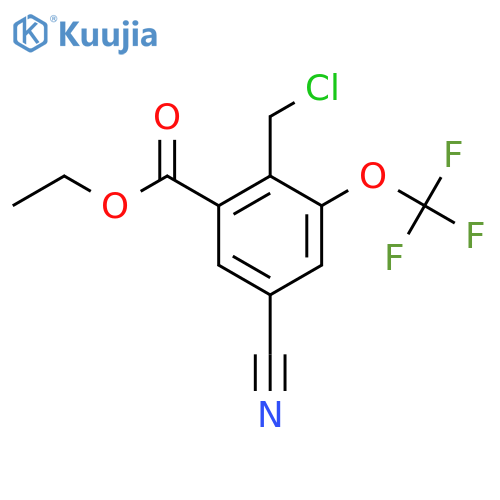 Ethyl 2-chloromethyl-5-cyano-3-(trifluoromethoxy)benzoate structure