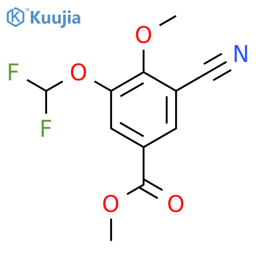 Methyl 3-cyano-5-difluoromethoxy-4-methoxybenzoate structure