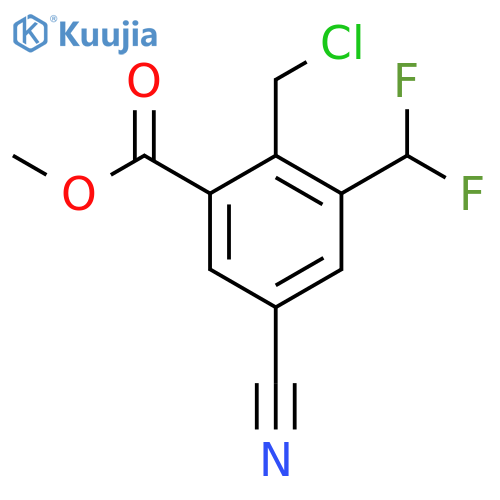 Methyl 2-chloromethyl-5-cyano-3-(difluoromethyl)benzoate structure